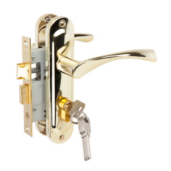 Замок врезной TRODOS 50/76-ЦМ70 PB (золото)