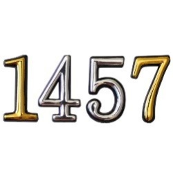 Цифра АЛЛЮР пластик 1 золото (100,20)