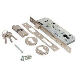 Врезной замок KALE KILIT 152R-85BS45-NI-GNC68-3KEY-(SP,Ros)-STB