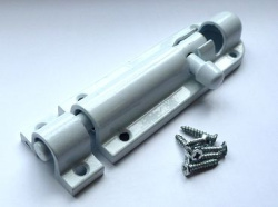 Шпингалет 01.06.03 на пружине большой (белый)