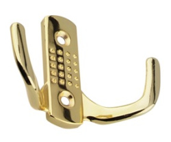 Крючок 04.41.01 перф. 2-х рожковый (золото)