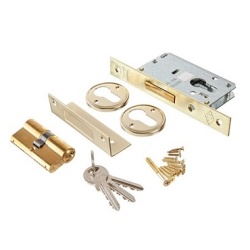 Замок врезной KALE KILIT 157-BS35-BP-GNC62-3KEY-(Ros)-STB