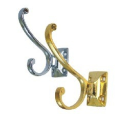 Крючок-вешалка АЛЛЮР F-037M хром 2 крючка (360,18!!)