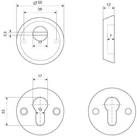 Защитная накладка AVERS DP-80-C-CR