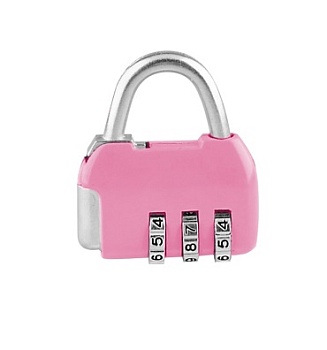 Навесной кодовый замок Trodos CL506 розовый (Blister)