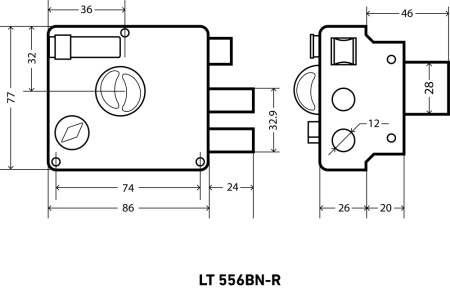 АЛЛЮР LT 556 BN-R Замок накладной (20)