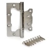 Петля накладная 100*75 В2 Steel CP (10) БЕЗ ВРЕЗКИ
