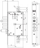 Замок врезной сувальдный KALE KILIT 452L с тягами,85BS63,35CP,5K(55mm),w/o SP,w/o Ros,STB