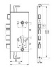 Корпус на китайскую дверь 2524-3Р Эконом (закруг.планка)