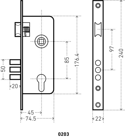 АЛЛЮР 0203 AB ст.бронза Замок врезной с/руч  (10)