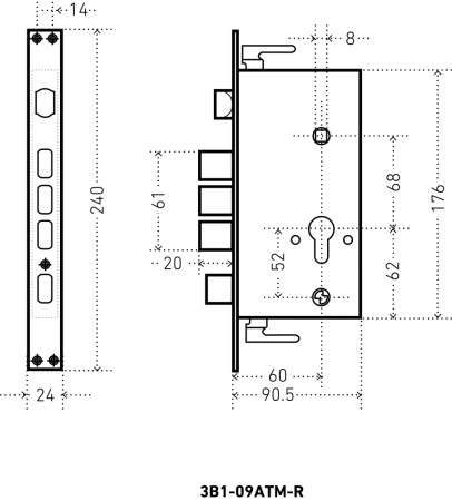АЛЛЮР HD F 60-5К WHITE белый перф.кл Цилиндровый механизм (50,10)