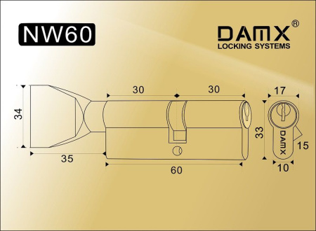 ЦМ NW60 мм DAMX АB (Бронза)