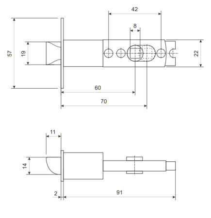 Защелка 6072 03 g avers